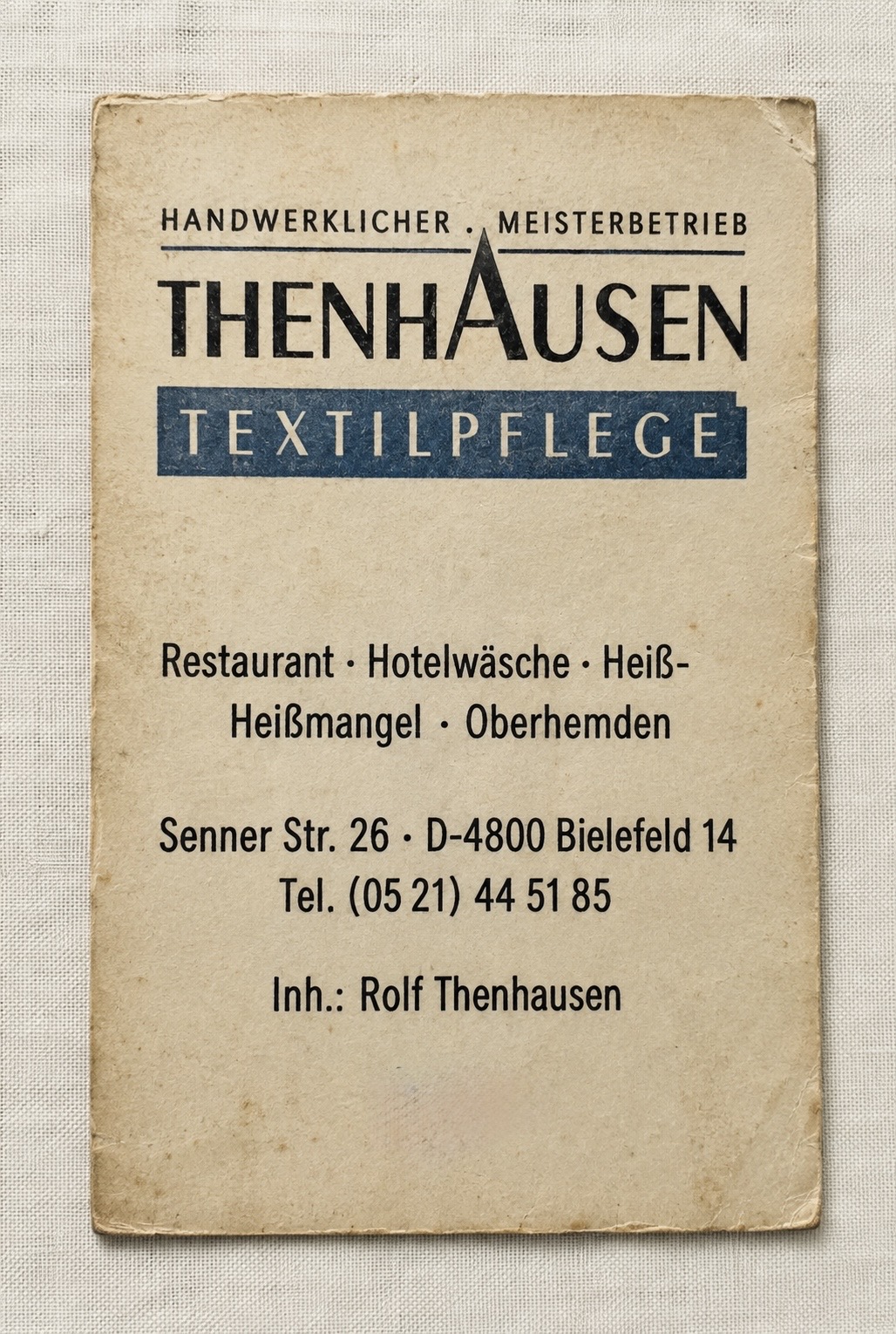 Katja Thenhausen-Siersleben – Meisterbetrieb Thenhausen Textilpflege Bielefeld-Brackwede